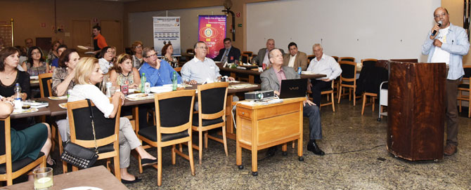Momento da palestra ao Rotary Club Noroeste, em Pirituba. (Foto: Freire Foto e Vídeo)