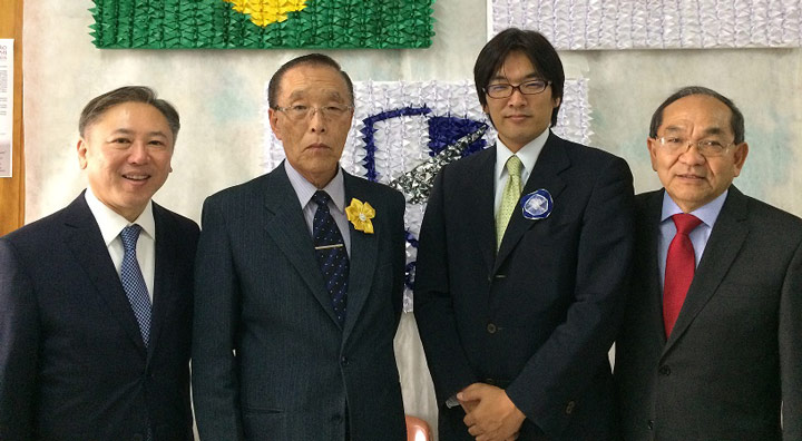 Deputado Ihoshi, presidente Mario Suga, consul Kenji Iwashima e José Kanashiro.